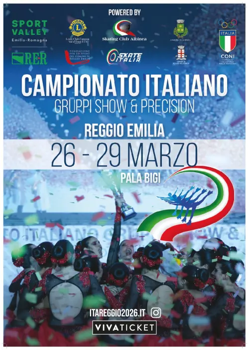 Reggio Emilia ospita il Campionato Italiano di Pattinaggio: al Pala Bigi attesi 2.000 atleti
